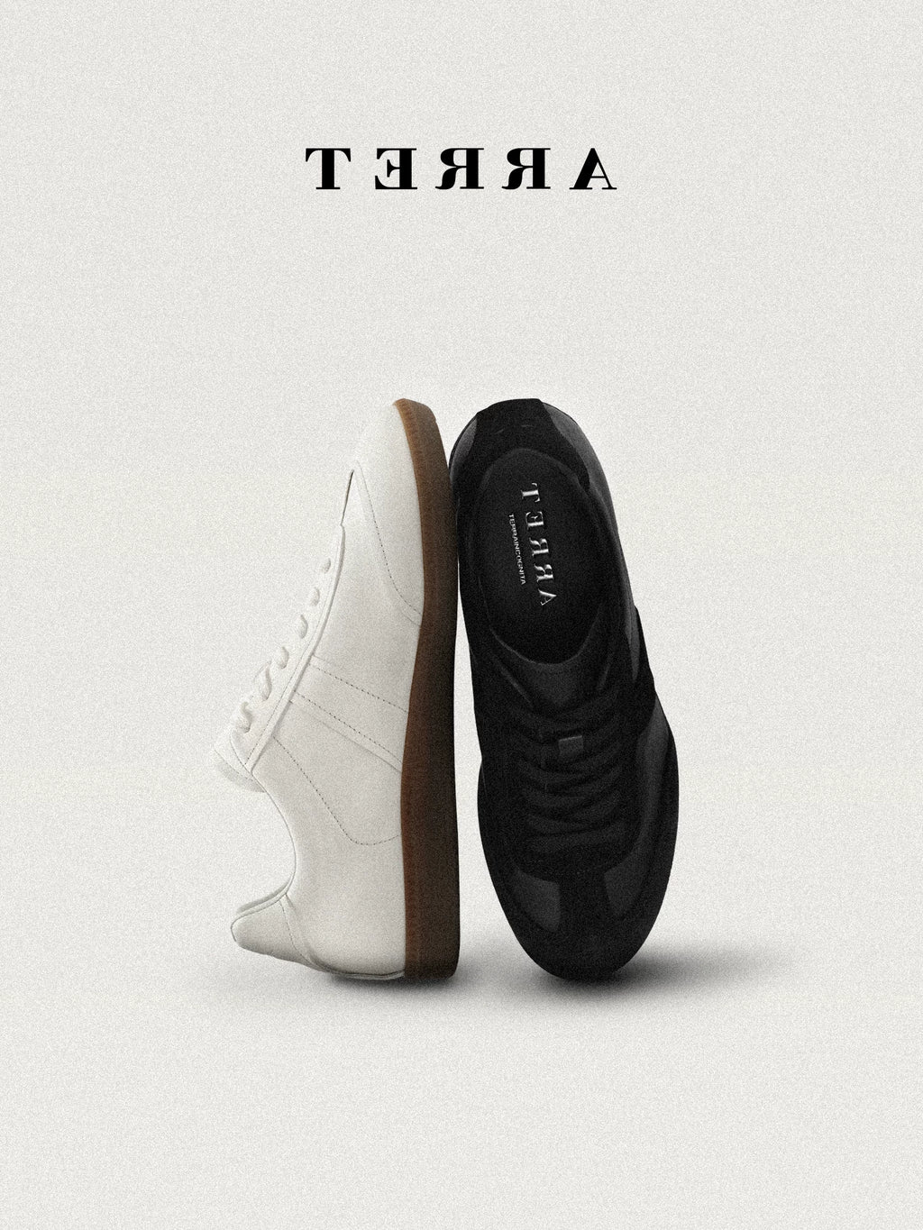 TERRAINCOGNITA Leather Lace-Up Round-Toe German Trainer