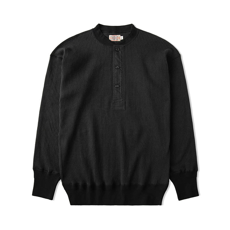 Bronson Vintage Heavyweight Ribbed Henley Tee