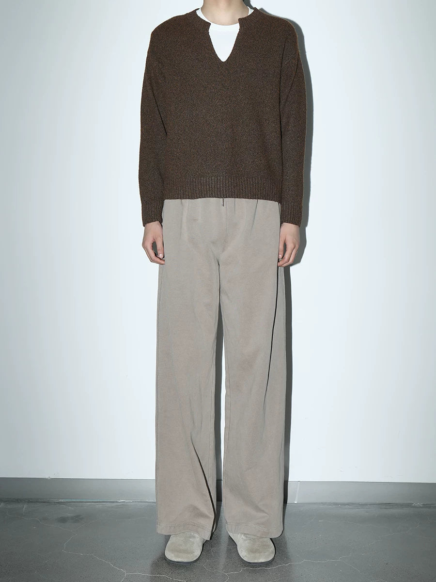 Plus No Logo V Neck Soft and Warm Knitting Shirt