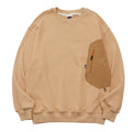 Battles Stitching Zipper Pocket Thick Needle Embroidered Sweater