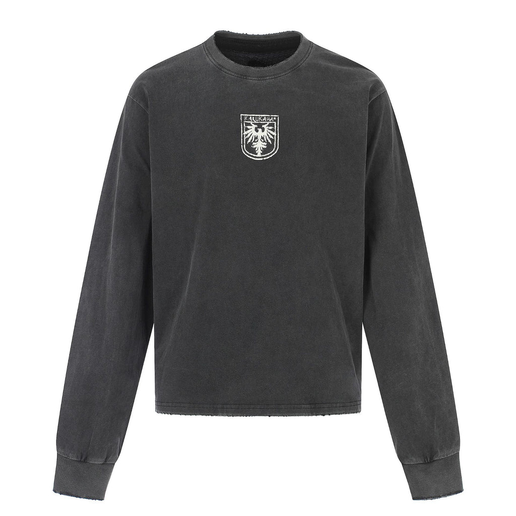 11KN Eagle Print 250g Breathable Relaxed Long-Sleeve Tee