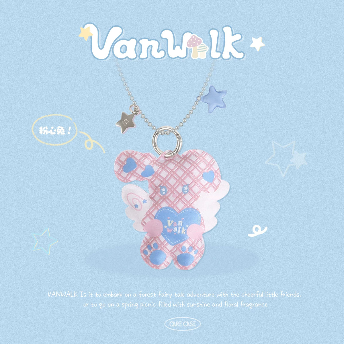 VANWALK Bear & Bunny Pendant Necklace