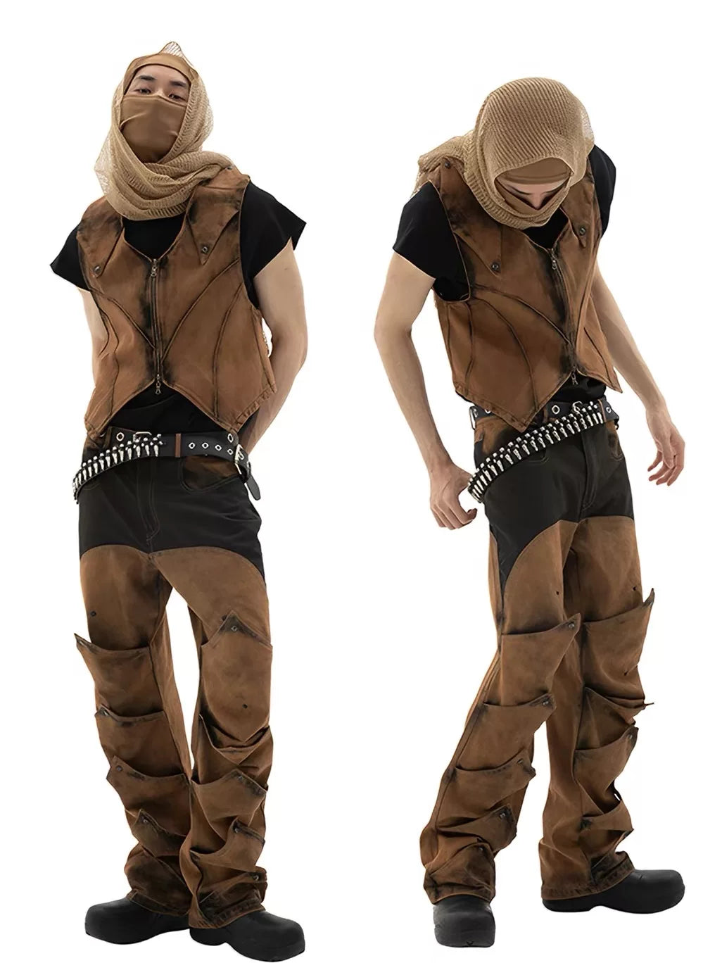 DND4DES Punk Gothic Rivet Metal Belt
