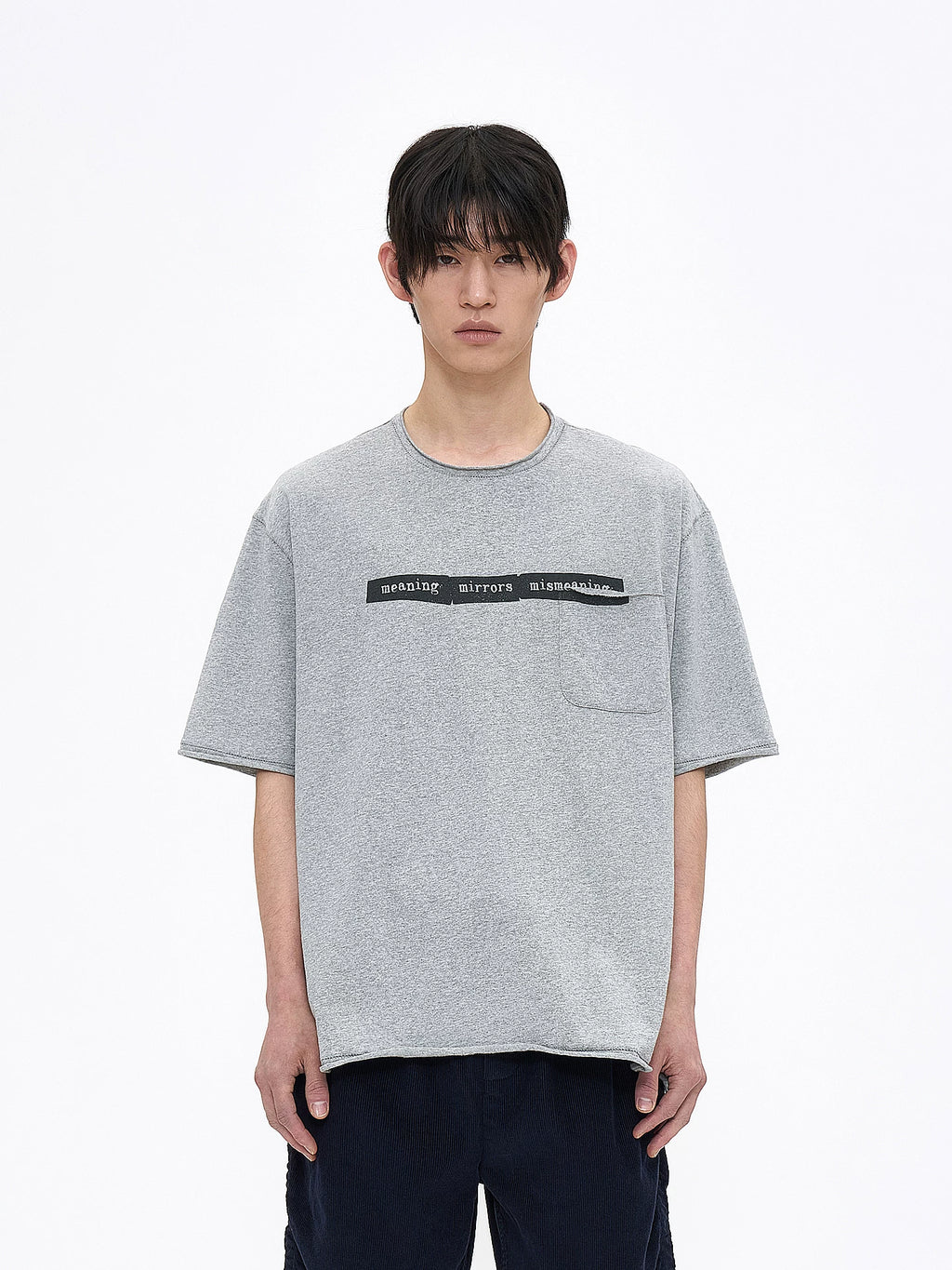 PARTIMENTO Vintage Washed 230g Frayed Trim Loose Tee