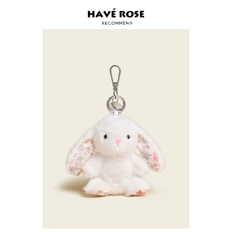 HAVEROSE Plush Rabbit Bag Charm Keychain