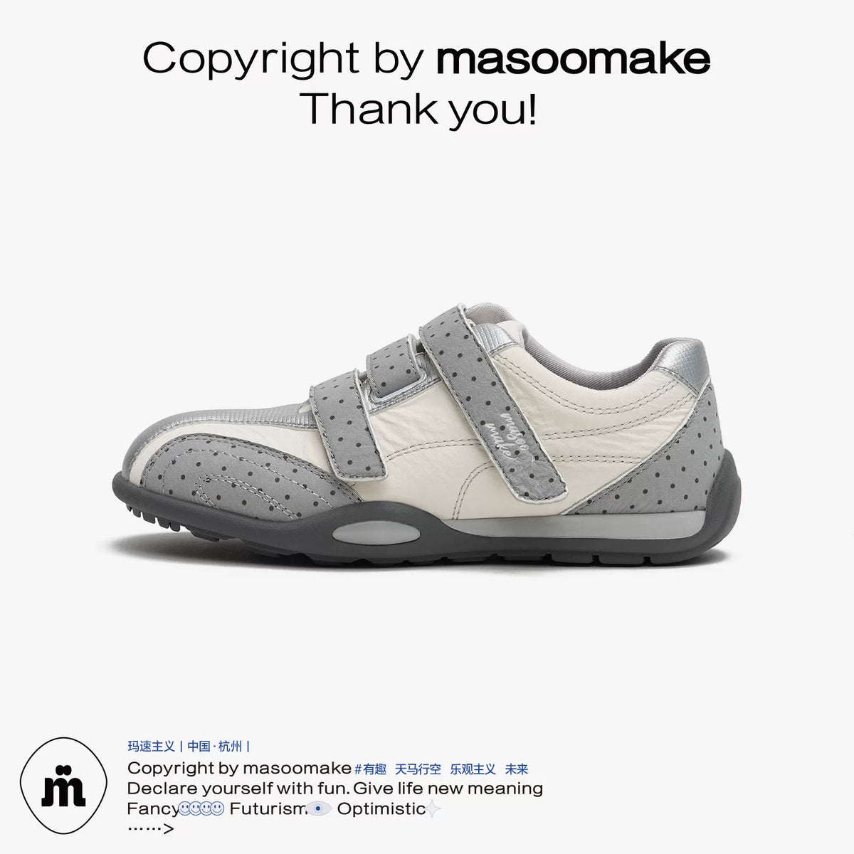 MASOOMAKE Canvas Velcro Low-Top Sneaker