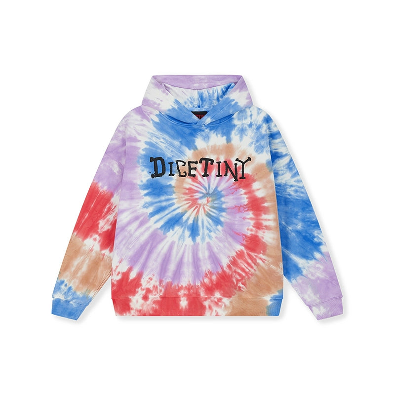 DICETINY Tie-dye Swirl Print Hoodie