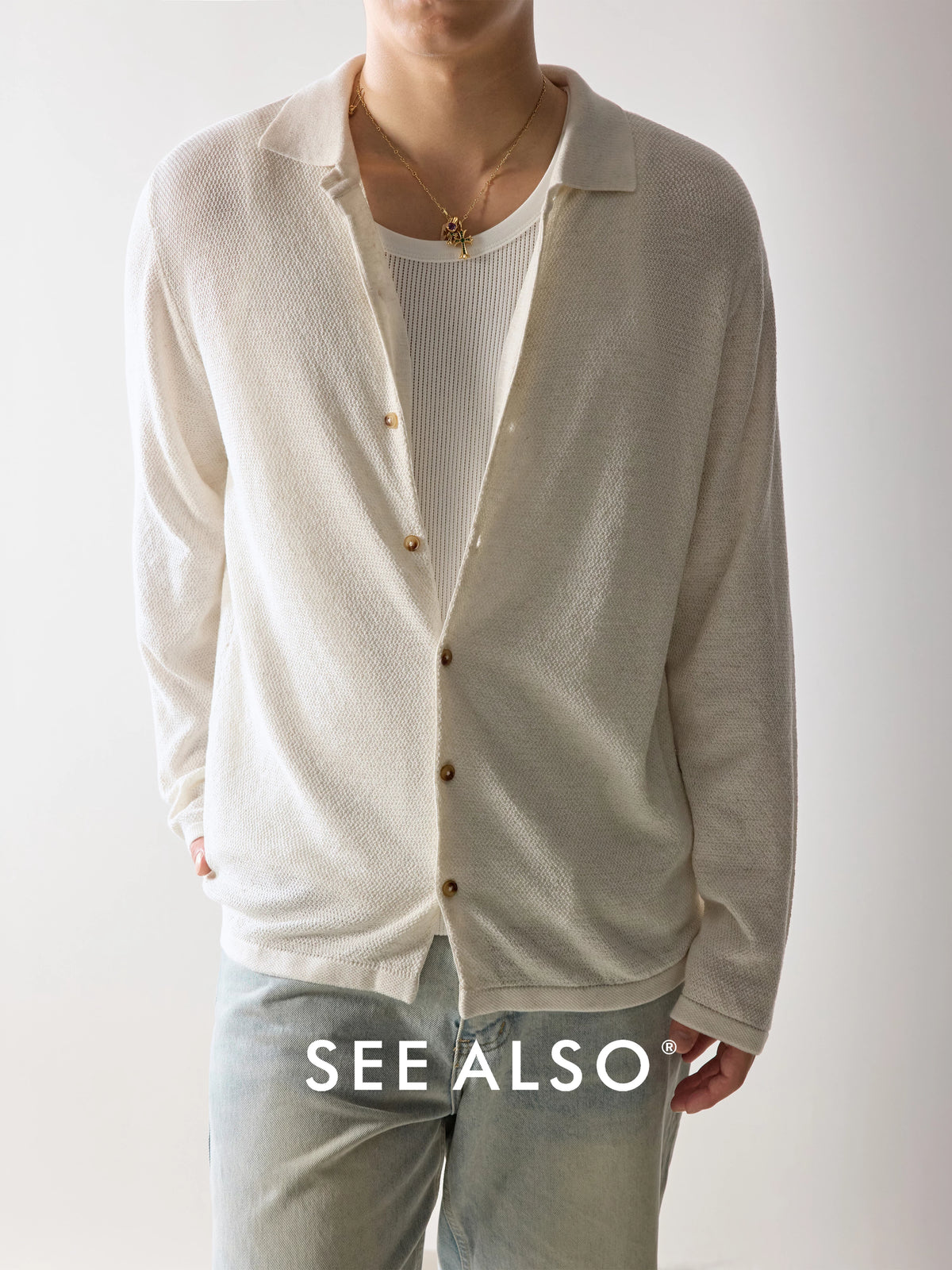 SEE ALSO Linen-Blend Breathable Relaxed Long-Sleeve Cardigan