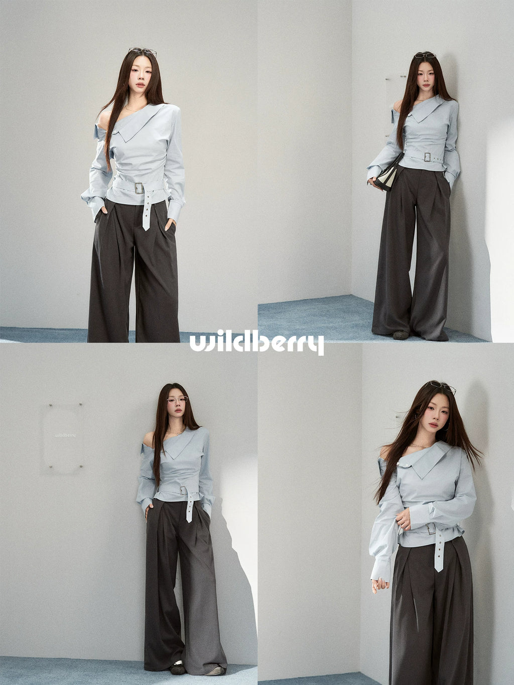 Wildberry Slash-Neck Breathable Fitted Long-Sleeve Tee