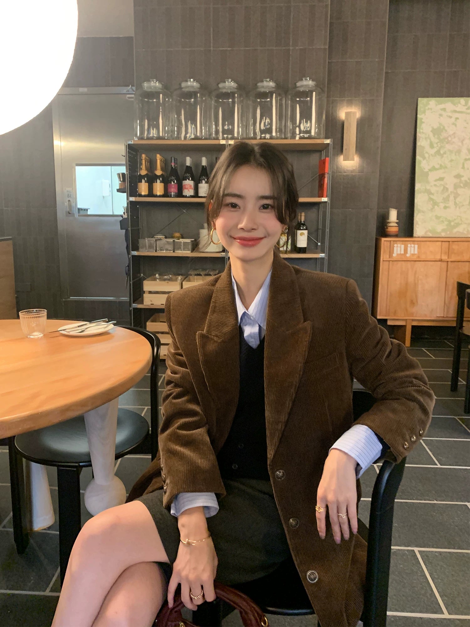 Pusumede Vintage Corduroy Loose Blazer