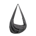 TZ Striped Pleated Shoulder Oblique Span Bag