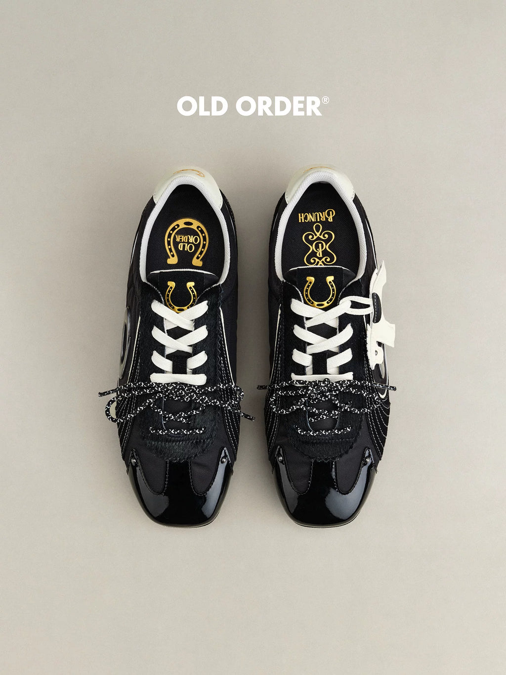OLD ORDER Horse-Print Leather Lace-Up Sneaker