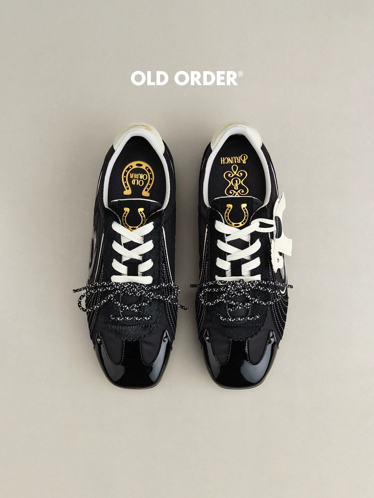 OLD ORDER Horse-Print Leather Lace-Up Sneaker