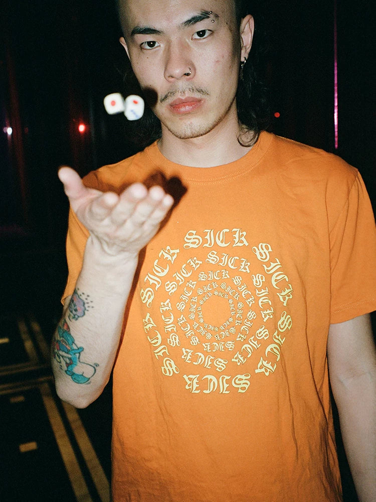 CNCISM "Sick" Spiral Print 400g Breathable Oversized Tee