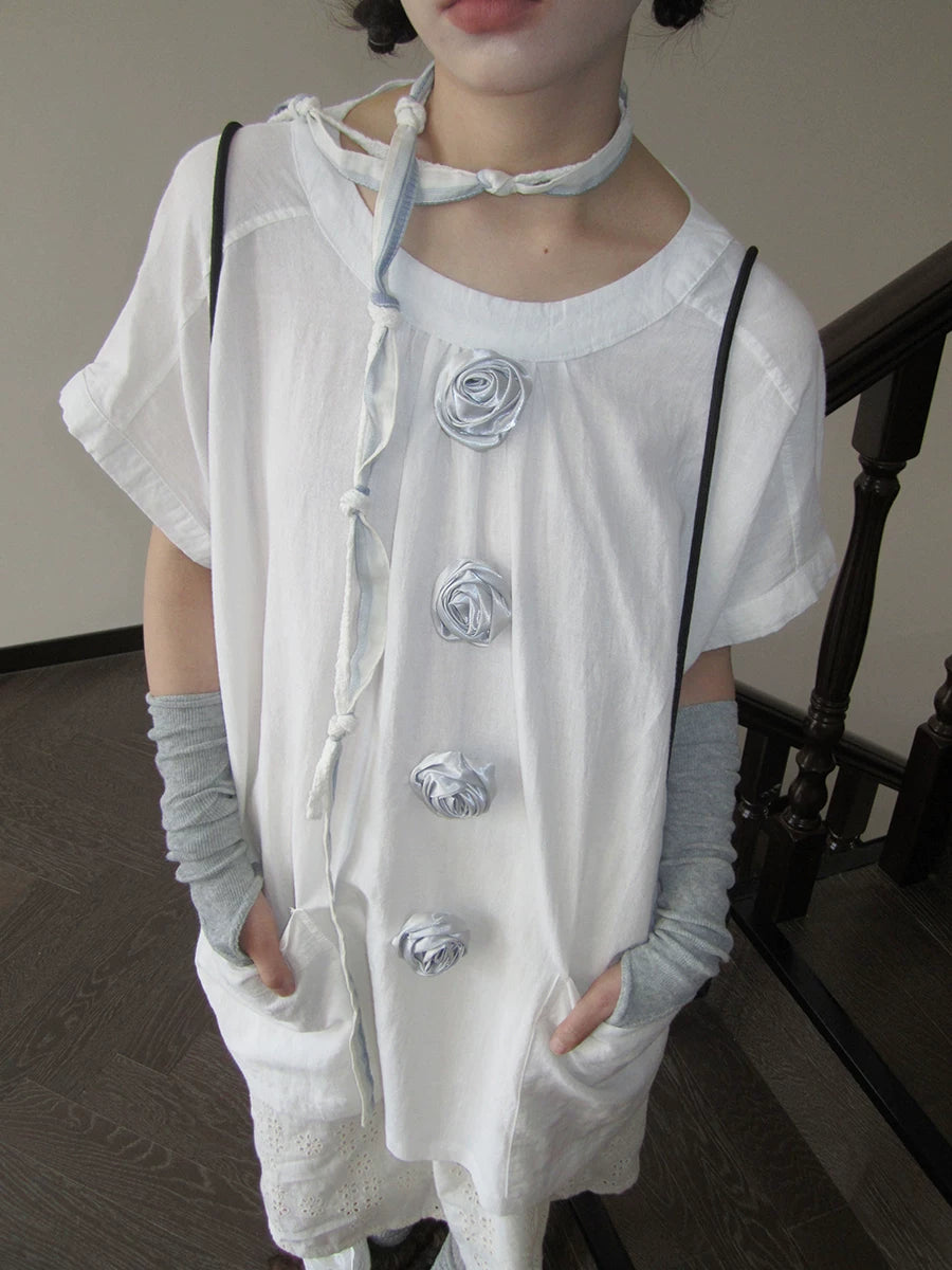 3months 3D Rose Loose Blouse