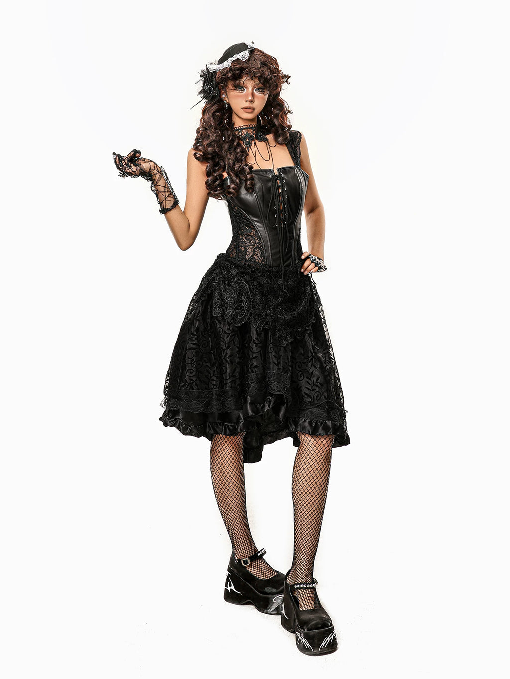 Arielink Irregular Mesh Skirt