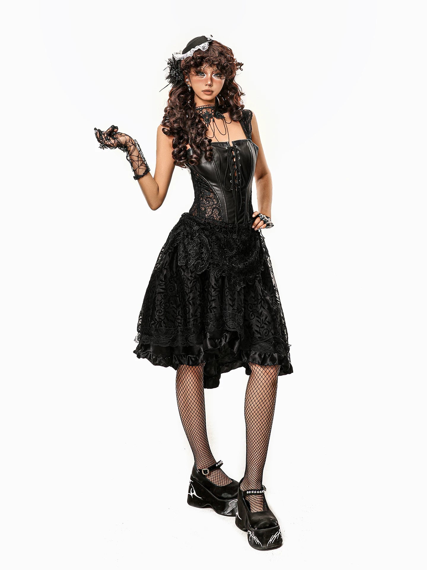 Arielink Irregular Mesh Skirt