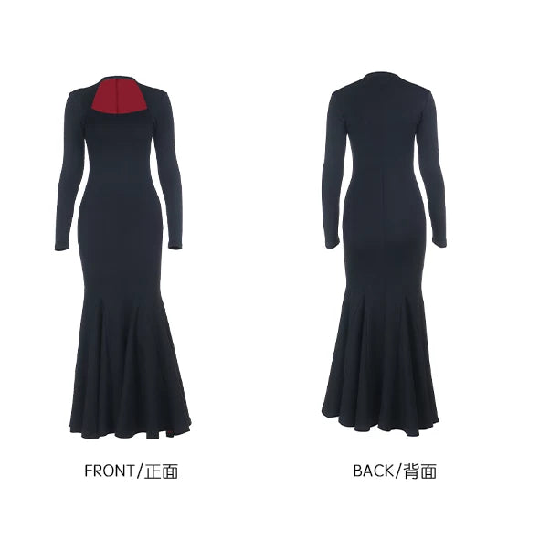 Instunning Square Neck Fishtail Dress