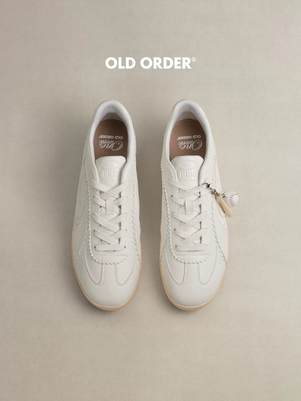 OLD ORDER Leather Lace-Up Retro Trainer