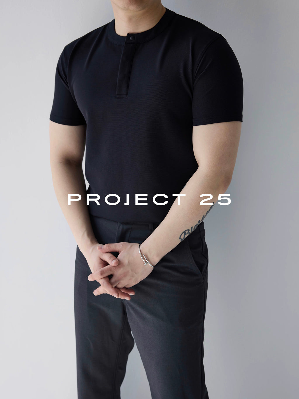 PROJECT 25 Cool-Touch Quick-Dry Slim-Fit Henley Tee
