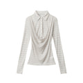 Nariele Irregular Striped Shoulder Long Sleeves