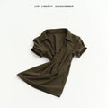 LINY LIBERTY Polo Collar Knitted Slim Fit and Thin Tee