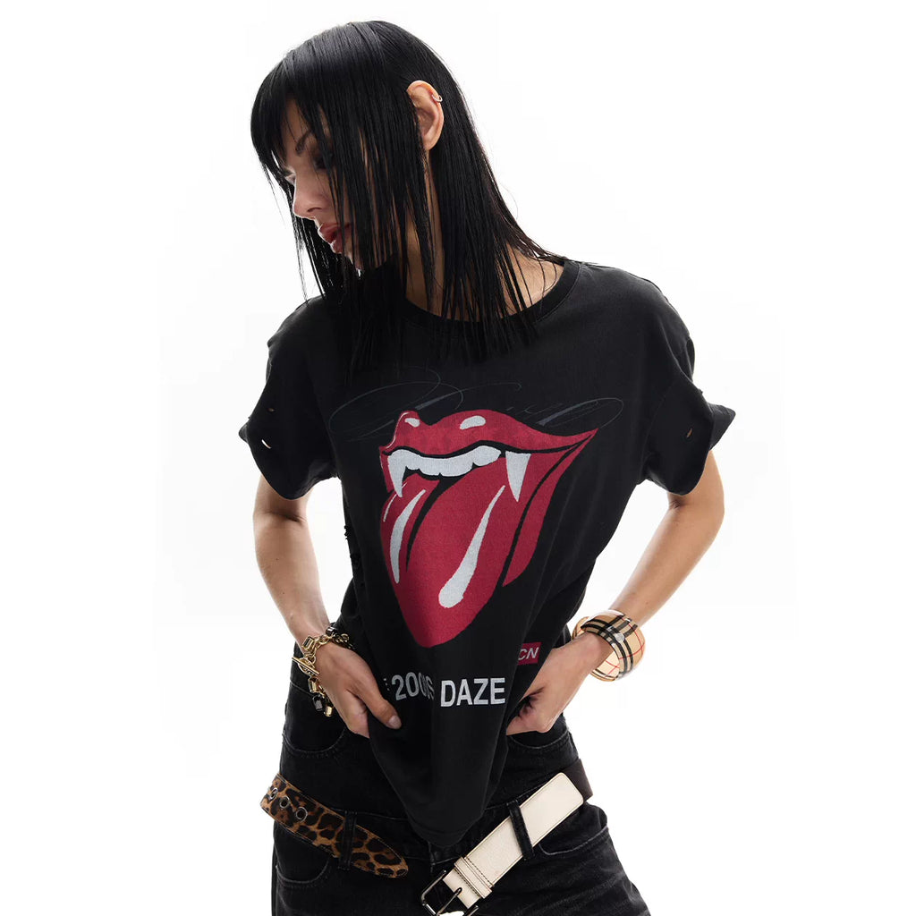 no E mosen Vampire Rock 250g Washed Tee