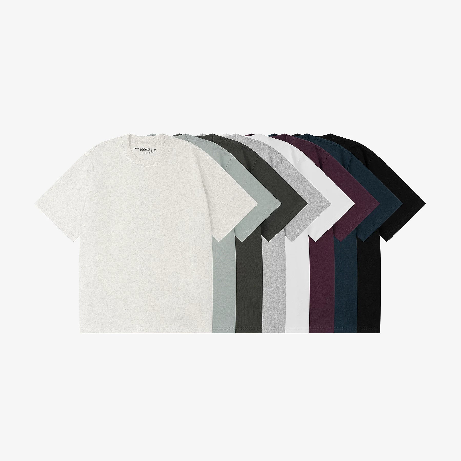 NO LOGO Xinjiang Long-Staple Cotton Boxy Wide-Fit Round Neck Basic T-Shirt