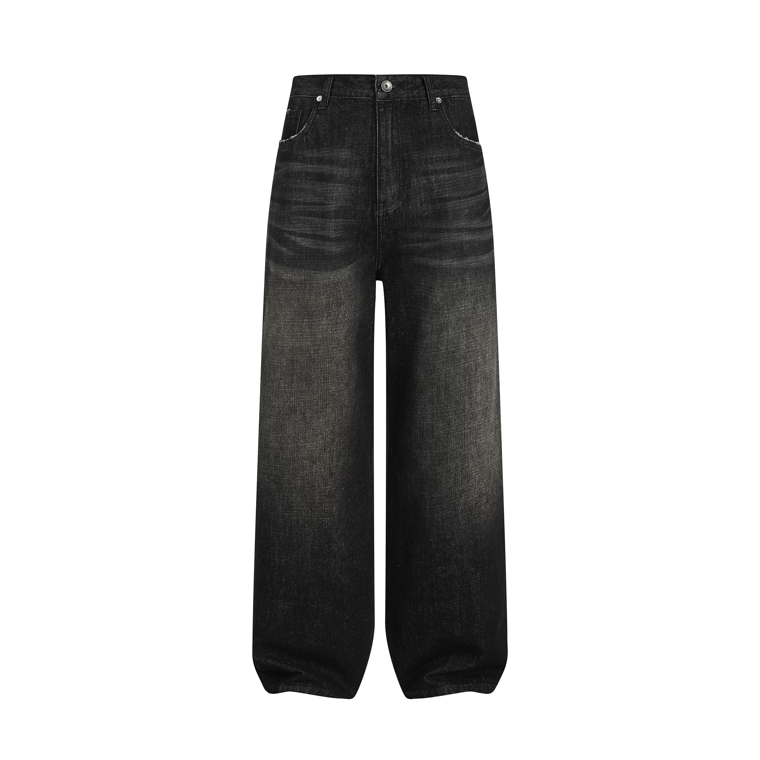 DIMC Retro Loose Wide-leg Straight Casual Trousers