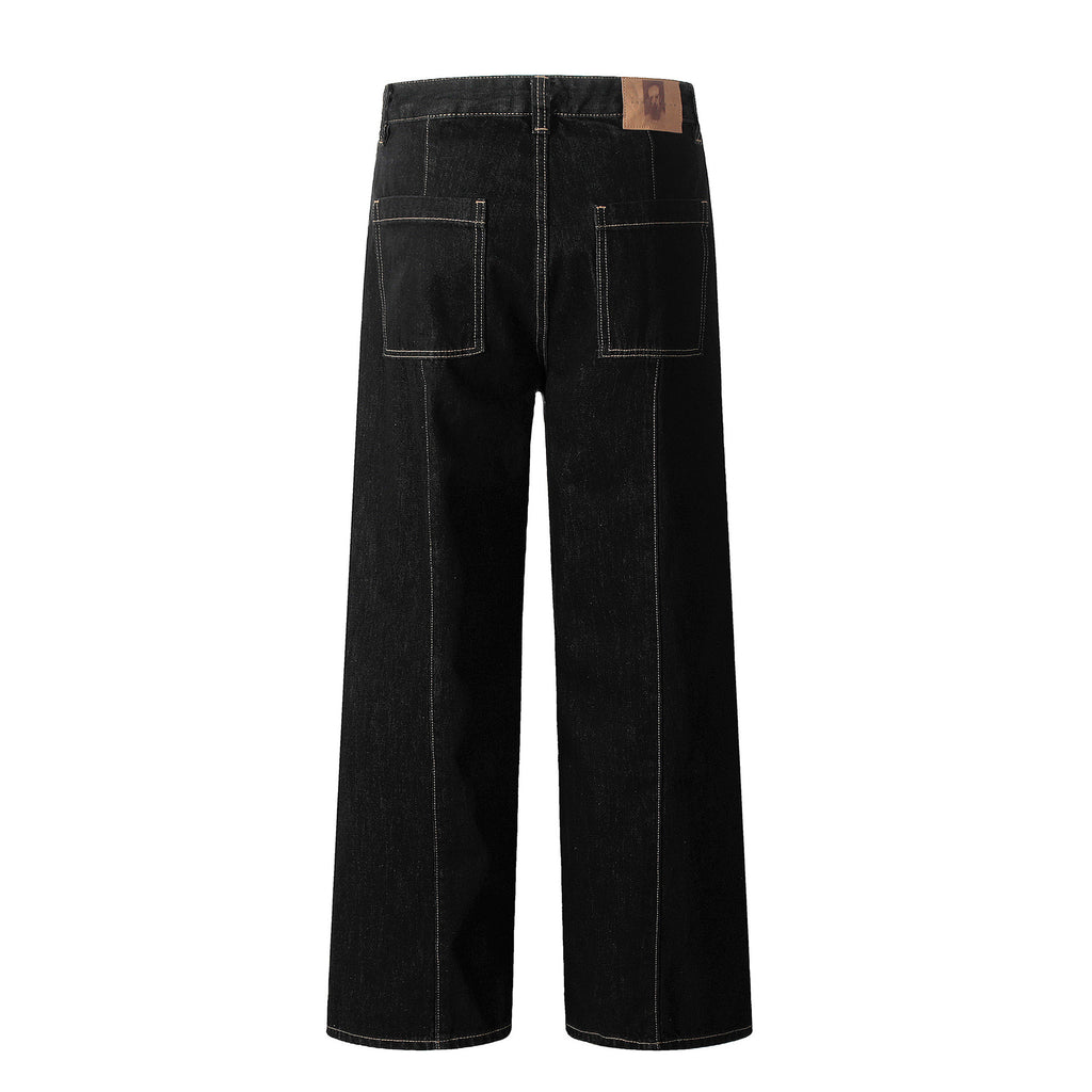 11KN Retro Bright Line Casual Wide-leg Trousers