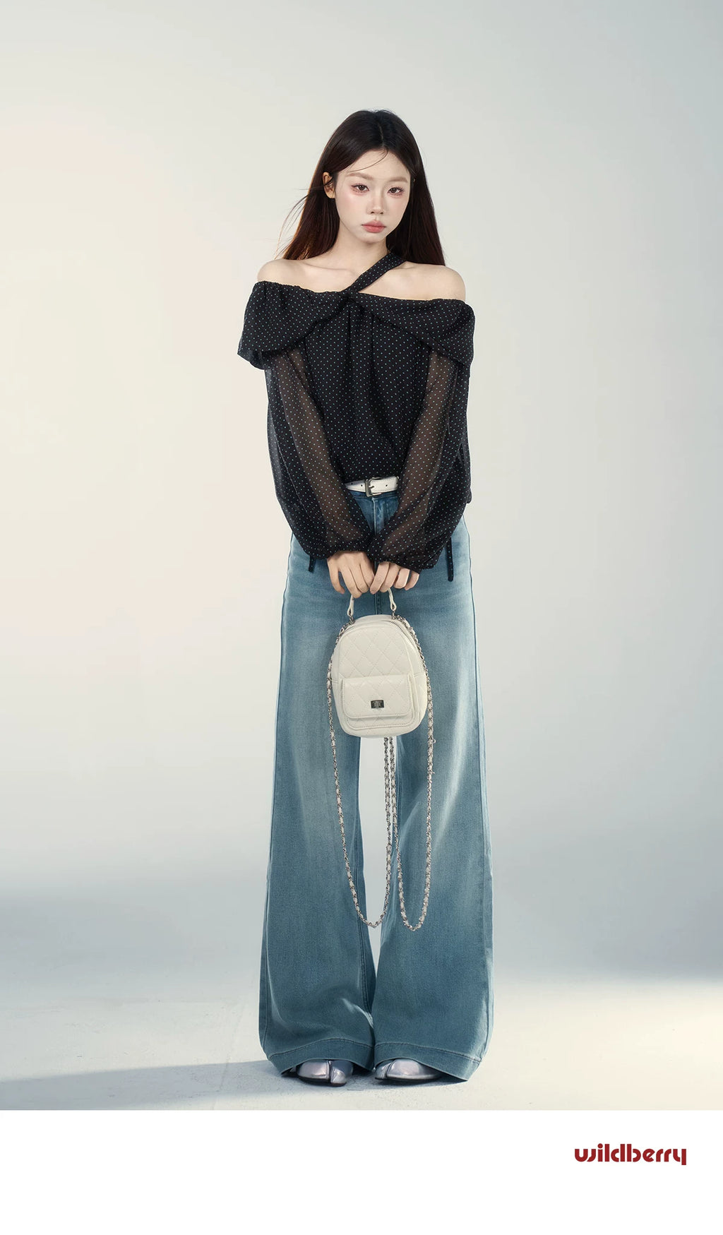 Wildberry High Waist Versatile Straight Flared Jeans