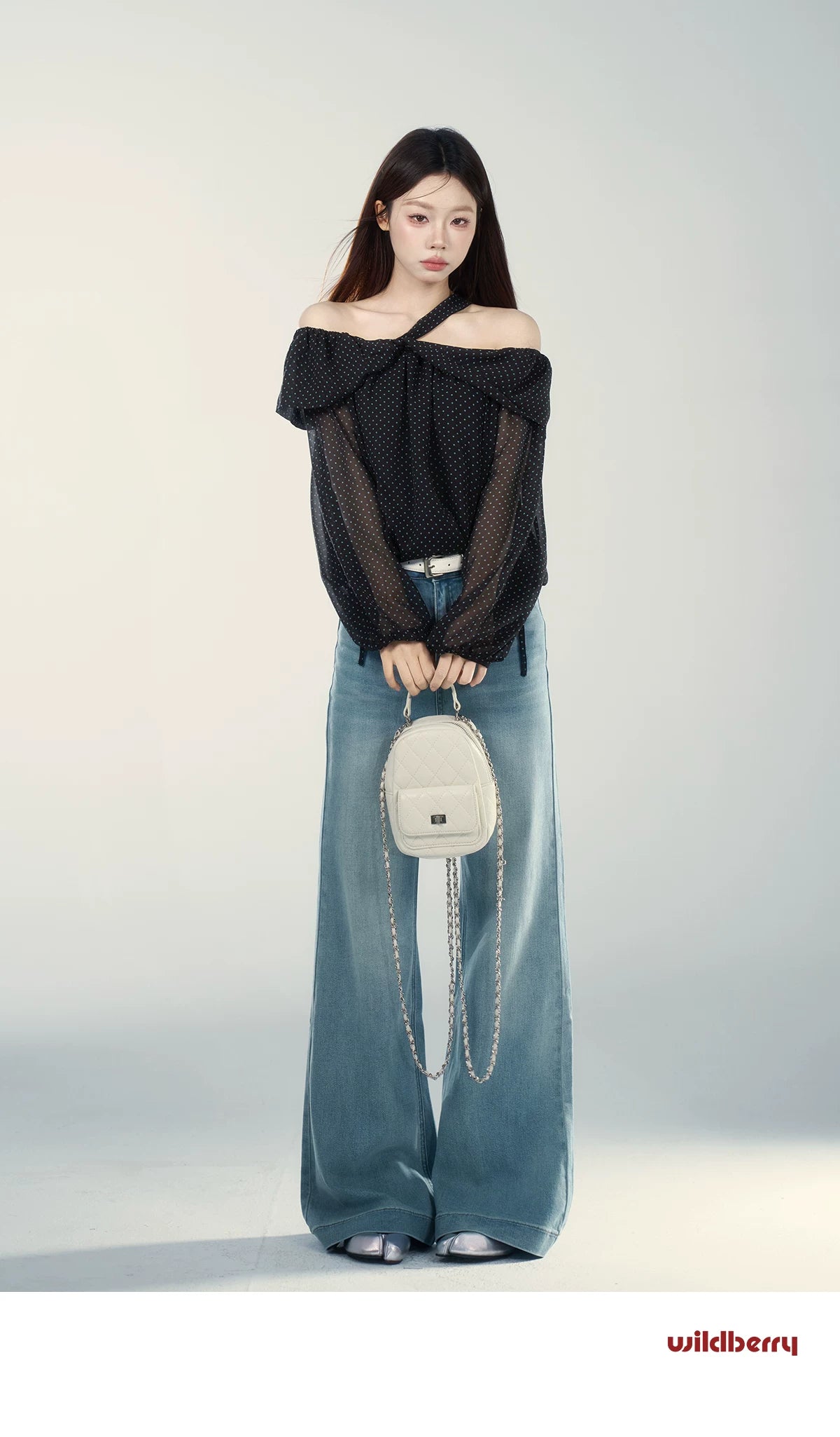 Wildberry High Waist Versatile Straight Flared Jeans