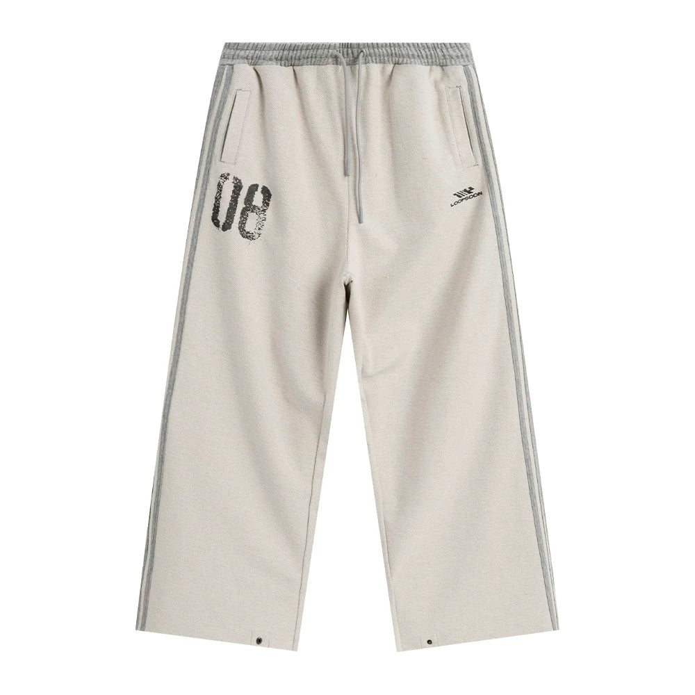 Loopsoon Four-bar Design Old Print Sports Suit