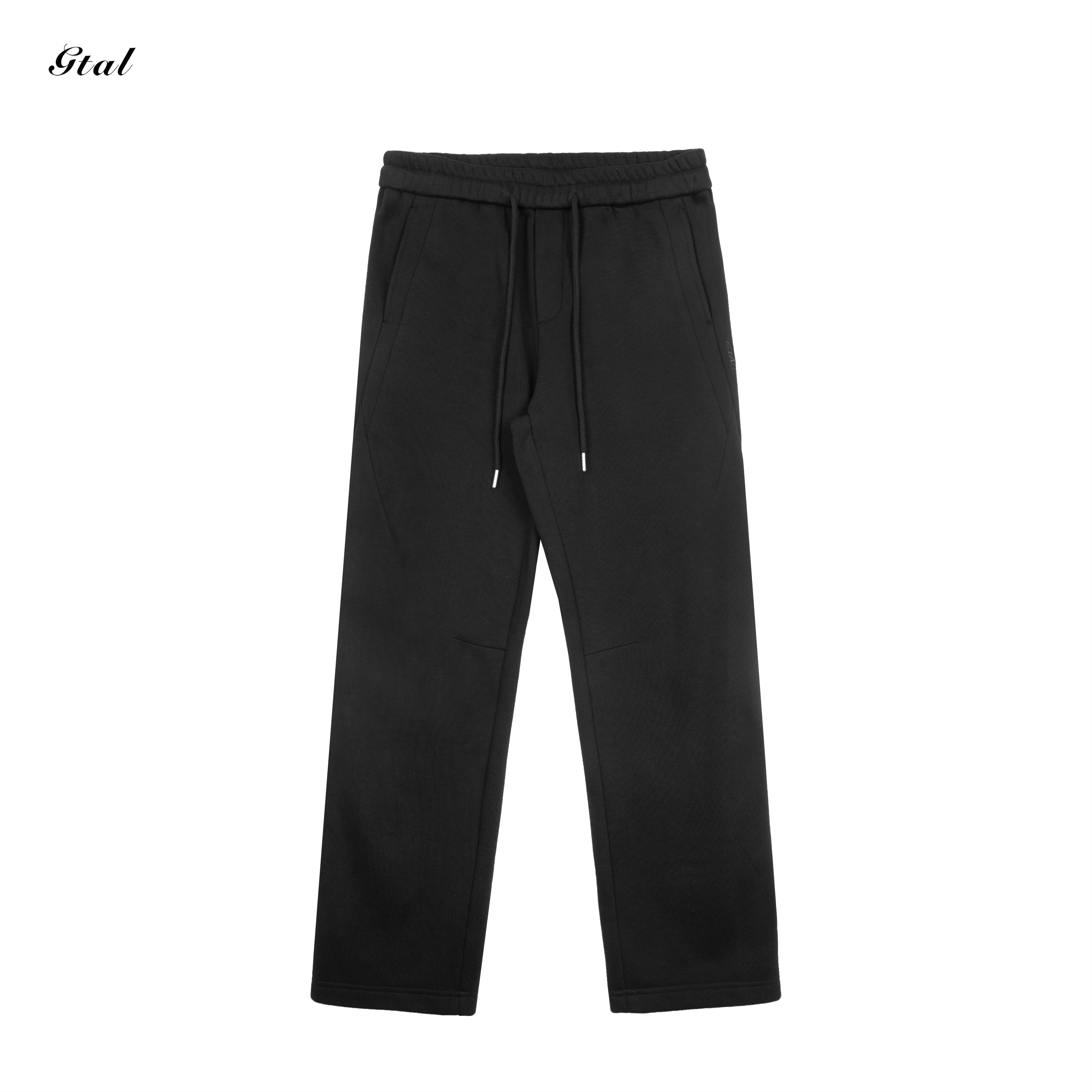 GTAL Thick Drawstring Straight Embroidered Sweatpants