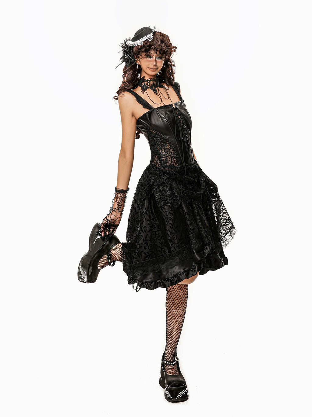 Arielink Irregular Mesh Skirt