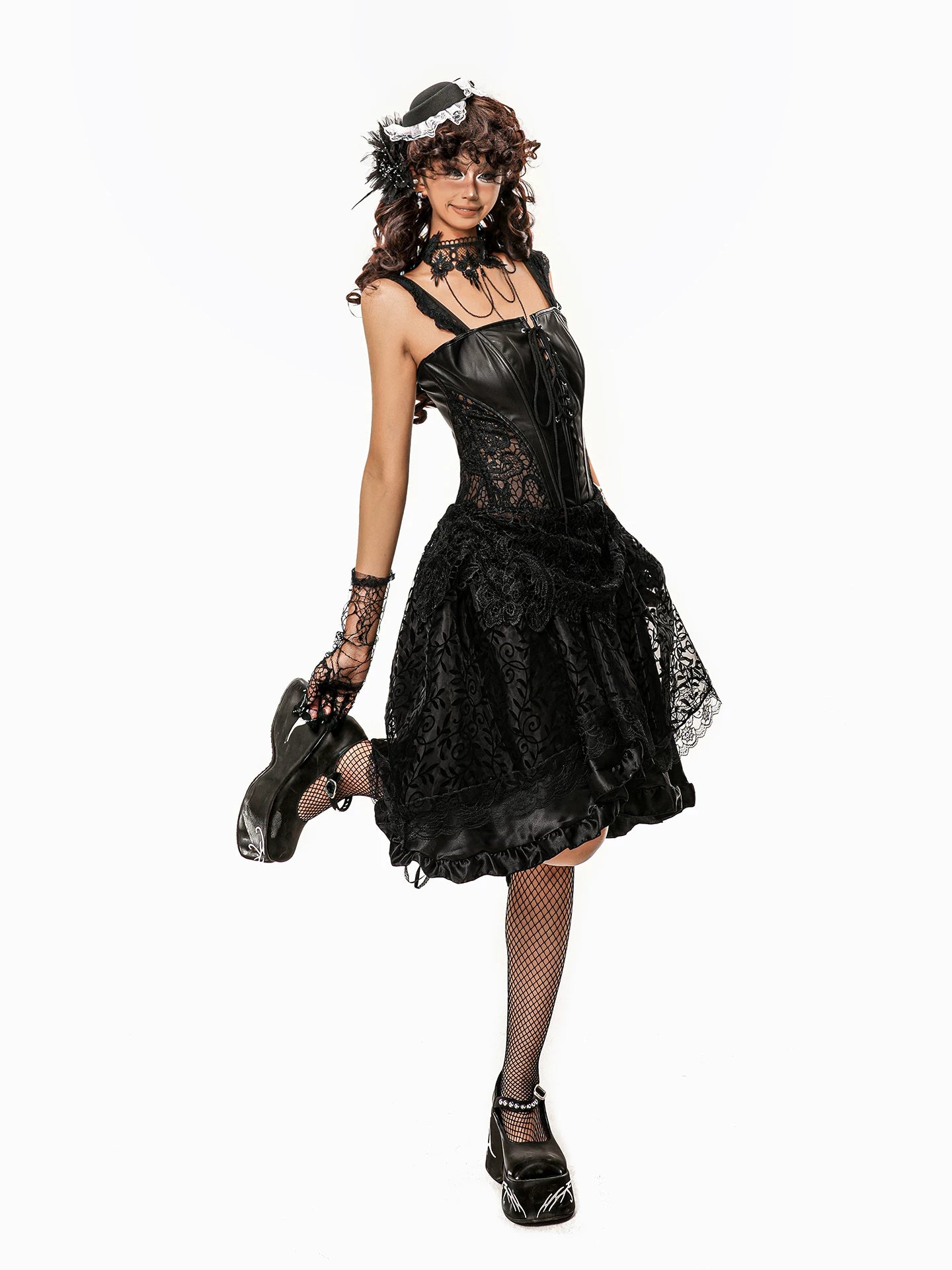 Arielink Irregular Mesh Skirt