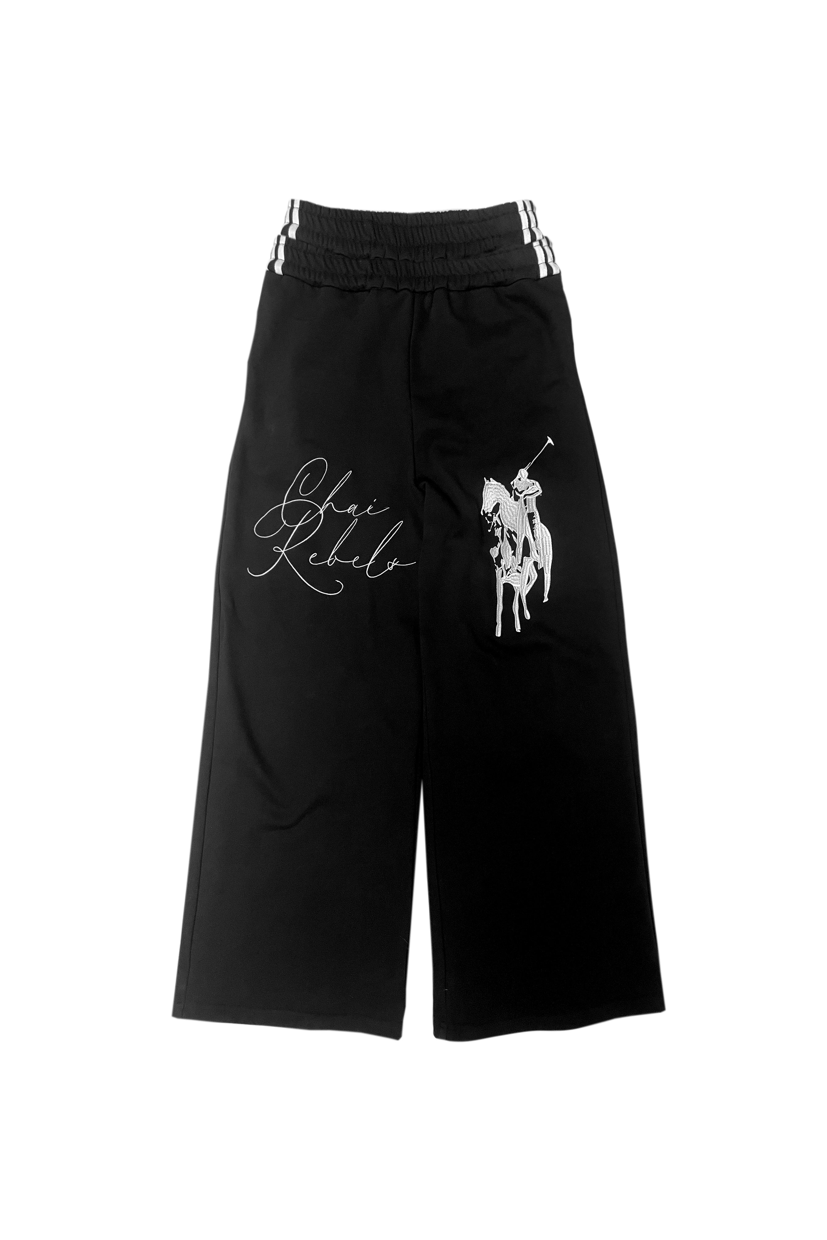 CHAI Horse Standard Embroidery Double-sided Wear Loose Sweatpants