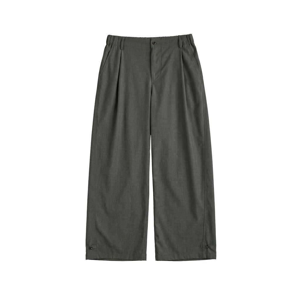 BUTTBILL Relaxed Straight-Leg Pleated Trousers