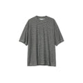 PARTIMENTO Fine Stripe Linen Breathable Oversized Tee