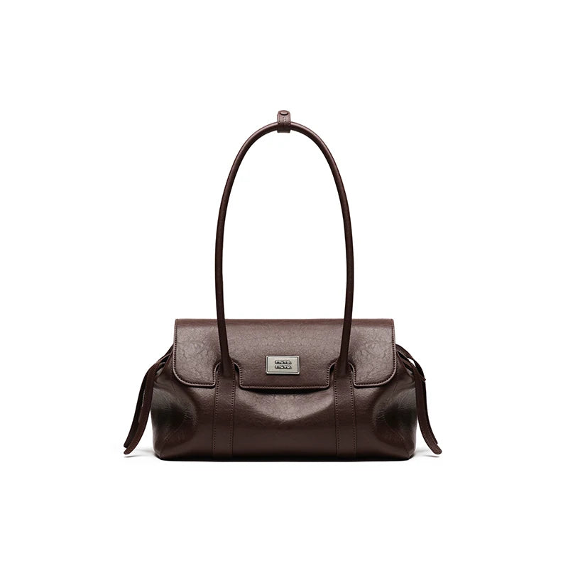 muva. Leather Zip-Top Envelope Shoulder Bag