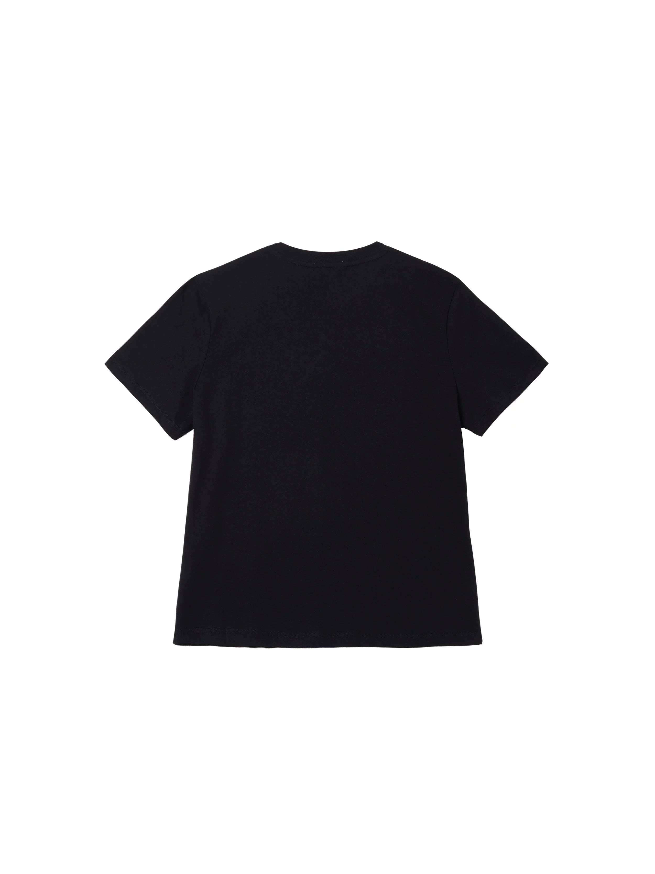 6CRAYON Black Box Offset Panel Flock Print Tee