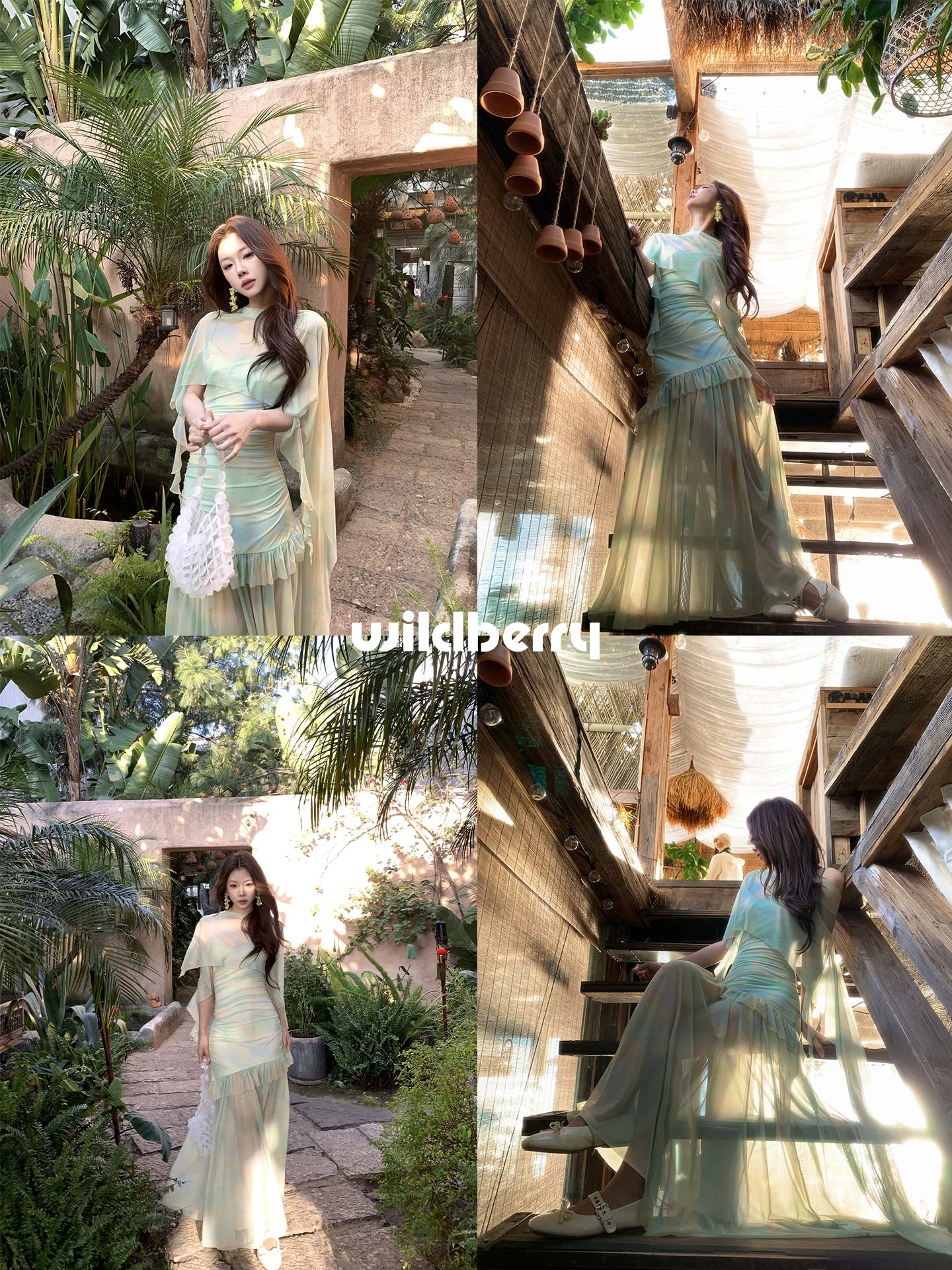 Wildberry Mesh Suspender Waist Dress (Clearance)