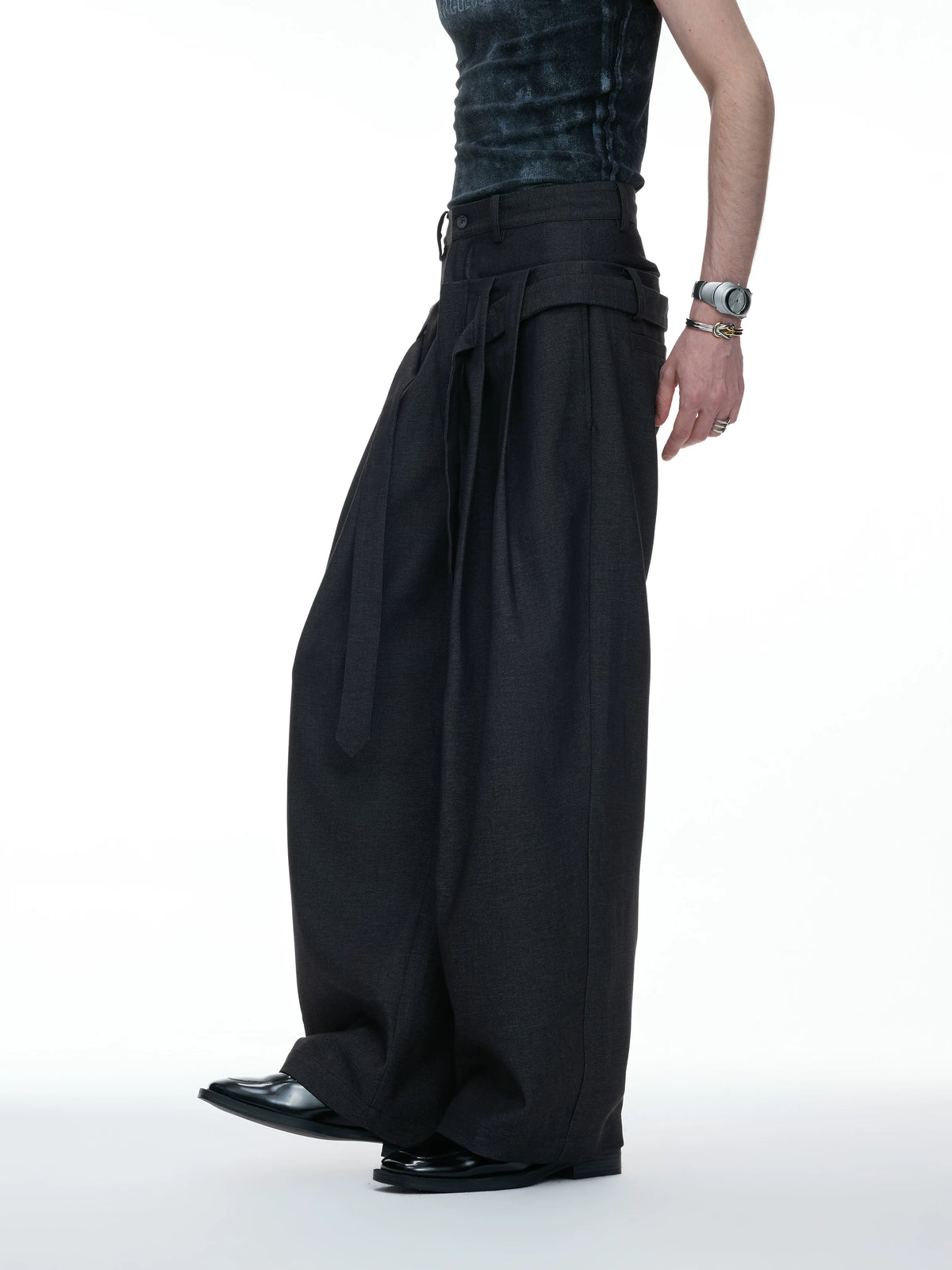 ArguE CulturE Pleated Wide-Leg High-Waist Trousers