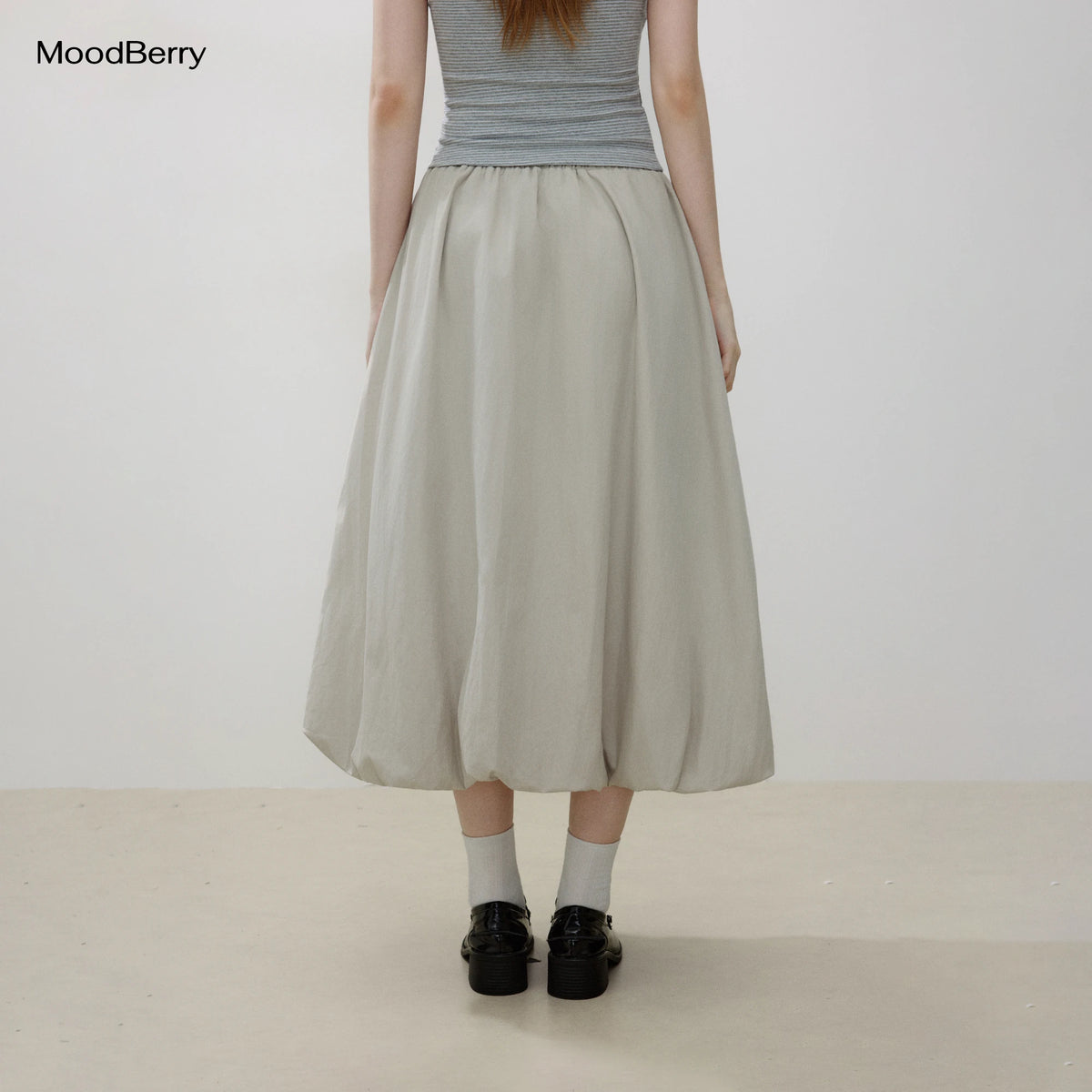 MoodBerry Retro Floral A-Line Skirt