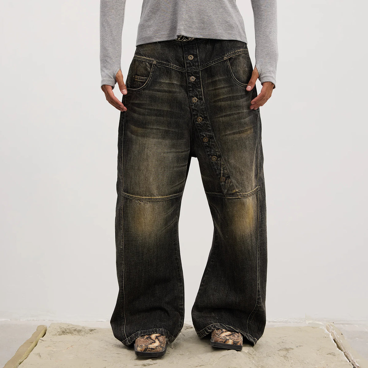 DND4DES Curved Blade 400g Loose-Fit Jeans