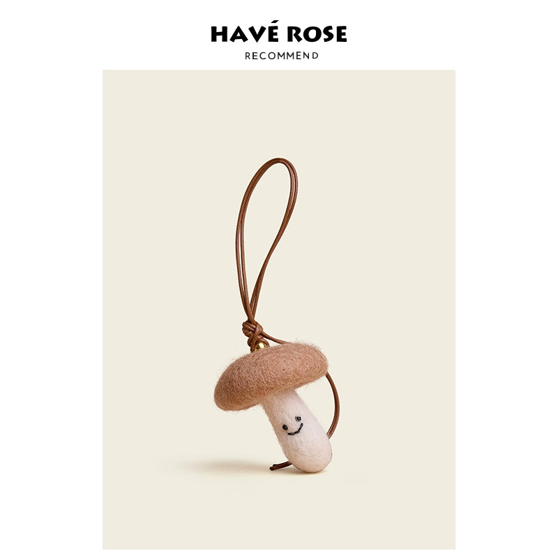 HAVEROSE Wool Felt Persimmon Ruyi Pendant