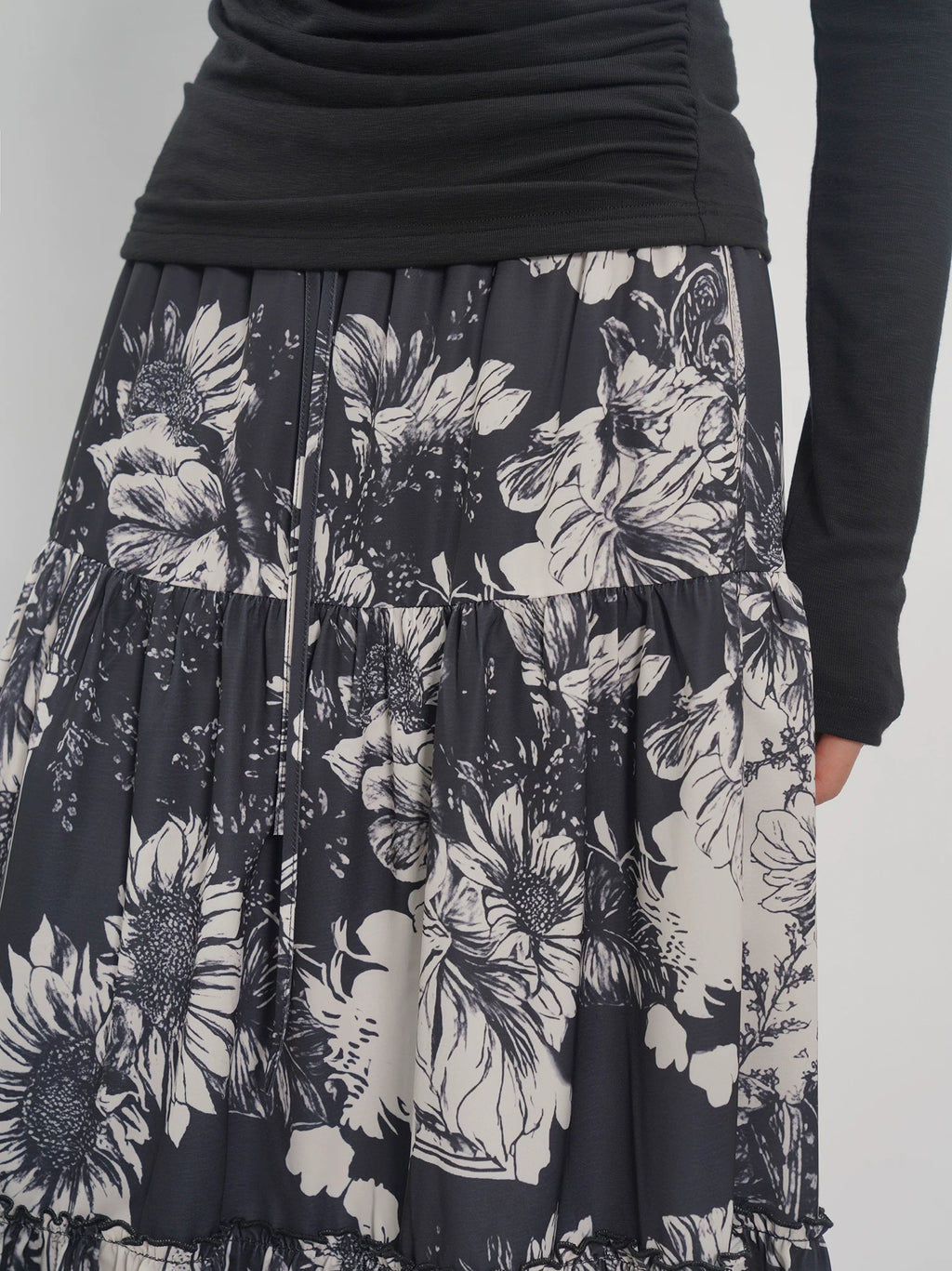 EIGHTHMONTH Retro Slim Long Skirt