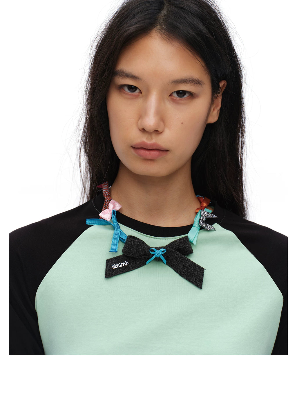 oinimi Handmade Dopamine Bow Choker Necklace