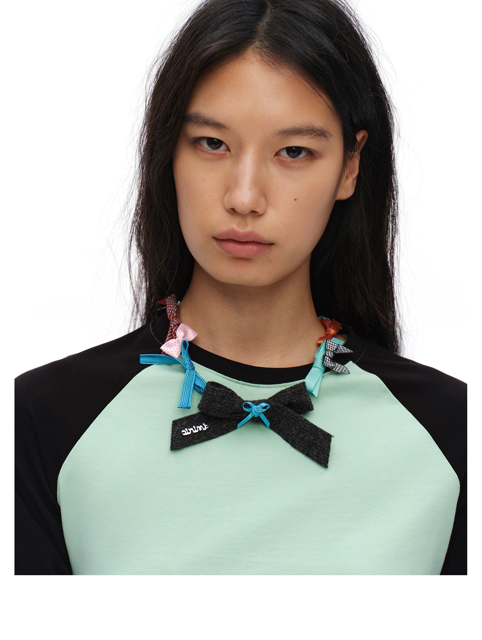 oinimi Handmade Dopamine Bow Choker Necklace