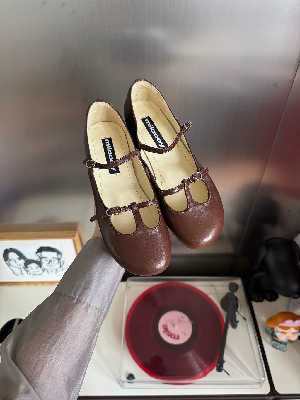 MILOOEY Leather One-Strap Mary Jane